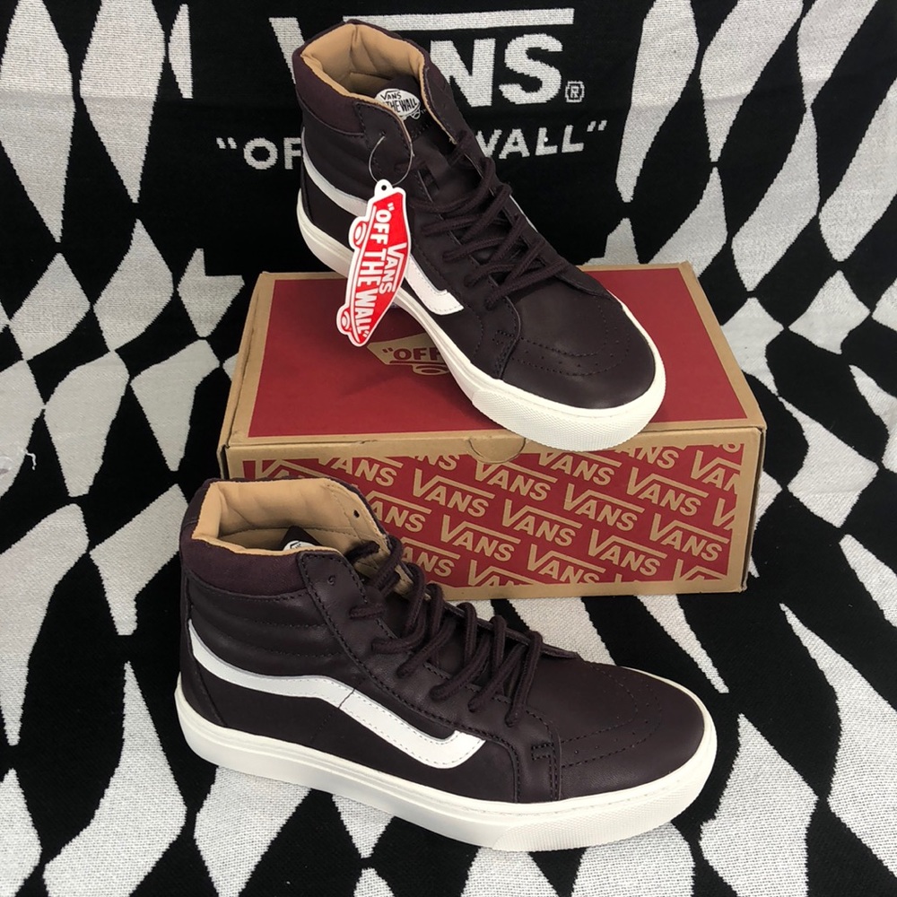 Vans Sk8-Hi Cup All Leather Iron Brown